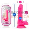 Dildo 6 pulgadas con sopapa y testiculos de suave textura